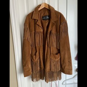 Genuine suede fringe jacket
